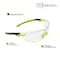 Ultrx Keen Safety Glasses, Youth, Lime Green 4140 - alternate 10